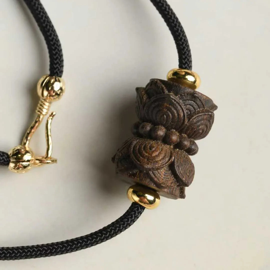 Lotus Dzi Pendant