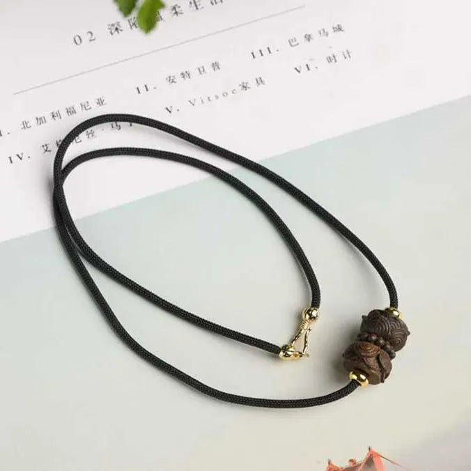 Lotus Dzi Pendant